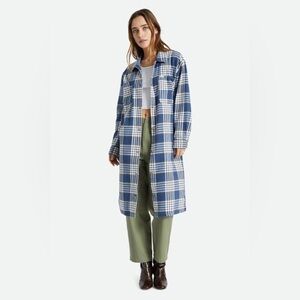 Brixton Women's ASHBY DUSTER WASHED NAVY